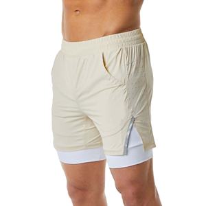High Quality Custom <b>Men's</b> Summer Gym <b>Shorts</b> <b>Elastic</b> <b>Waist</b> Quick Dry Solid Pattern Softest Breathable Loose Fitness Casual - Product Image 2