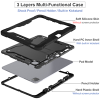 Étui robuste antichoc pour iPad, housse de protection intégrale pour tablette, compatible avec iPad Pro 13 pouces, étui 2024 7e génération