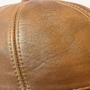 Sombreros de cuero recién llegados sombreros de cuero ligeros de diseño al por mayor sombreros de cuero de nueva moda de color sólido - Product Image 6