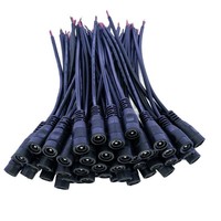 Gleichstrom kabel 5,5mm x 2,1mm Stecker Buchse 15cm schwarzes Kabel Verlängerung kabel für LED-Streifen CCTV-Kamera Computers canner Verwenden Sie Braid