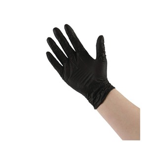 Gants en nitrile jetables sans poudre Boardwalk 4,4 mil, usage général, grande taille, noir (1000/carton) - Product Image 2