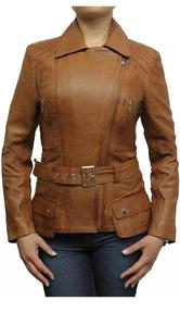 Chaqueta de cuero para mujer de fácil lavado, transpirable, antiarrugas, impermeable, ecológica, de primera calidad, chaqueta ligera para mujer - Product Image 3