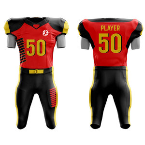 Ensembles d'uniformes de football américain en spandex/polyester respirant avec motif personnalisé imprimé nom et numéro d'équipe Équipement d'origine - Product Image 4