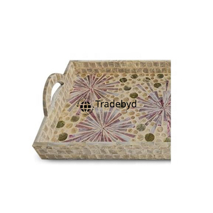 Tradebyd MOP Inlay Tray Plateau décoratif fait à la main de qualité supérieure pour la décoration intérieure et les cadeaux - Product Image 4
