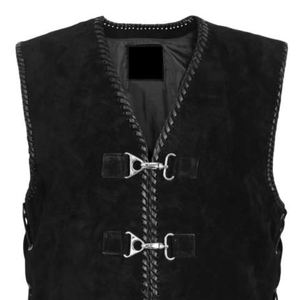 Chaleco de cuero para hombre fabricado profesionalmente para uso en exteriores Diseño de logotipo personalizado Chaleco de cuero para hombre - Product Image 3