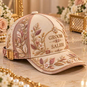 Casquettes de mariage personnalisées pour le marié, broderie personnalisée, chapeaux de mariage pour hommes, accessoires de cérémonie pour les demoiselles d'honneur - Product Image 1