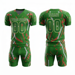 ชุดยูนิฟอร์มอเมริกันฟุตบอลแบบปรับแต่งได้ พร้อมกางเกงขาสั้นและตำแหน่งโลโก้ด้านหน้า - Product Image 5