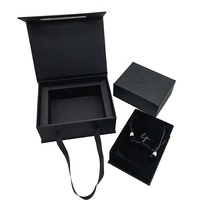 Emballage de boîte cadeau magnétique de luxe Boîtes de parfum 100ml en papier rigide noir avec logo personnalisé et insertion