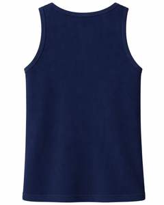 Débardeur sans manches bleu marine pour homme, gilet de sport athlétique en tissu côtelé extensible et respirant, idéal pour l'été, fabrication sur mesure, vente en gros - Product Image 2