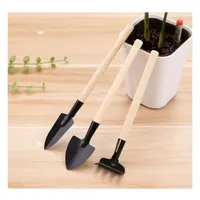 Kit de herramientas de jardín duradero de alta calidad, herramientas de jardinería, diseño de mango de madera para el hogar, Mini herramientas de jardín para plantas con lata de agua
