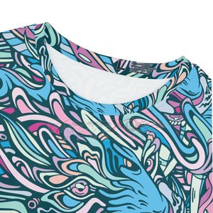 Camiseta de sublimación personalizada para mujer Camiseta de sublimación estampada informal de ajuste suave de poliéster para verano - Product Image 3