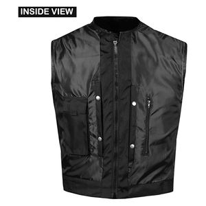 Men's <b>Biker</b> Motorcycle <b>Vest</b> Swat Style Premium Black Cowhide <b>Leather</b> Adjustable Waist & Concealed Carry Pockets 2025 <b>Vests</b> - Product Image 3