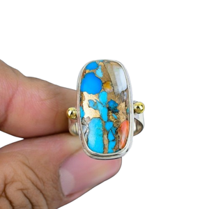 Bague classique de style bohème en argent sterling 925 pierre précieuse turquoise bijoux pour femmes faits à la main plaqué rhodium cadeau de mariage pour l'amour - Product Image 1