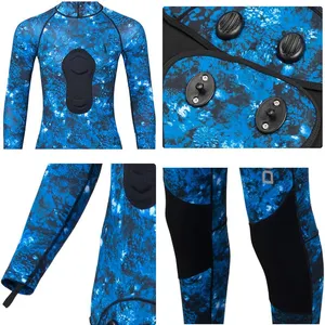 Neoprene 3mm Recycled Swimsuit Design Lady Back Zip Neoprene Dive Custom Long Sleeve Women Wetsuit Sports Wear Suit