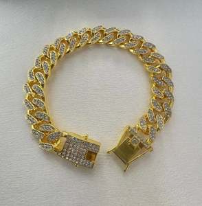 CZ Link Chain Unisex <b>Bracelet</b> Punk Hip Hop Streetwear Style <b>for</b> <b>Men</b> and Women Moissanite Necklaces - Product Image 1