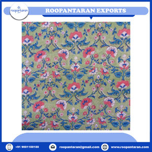 Haute Qualité 5 Yard 100% Doux Coton Voile Tissu Élégant Main Bloc Imprimé 150gsm pour Chemises et Chemises Costumes Vente - Product Image 4