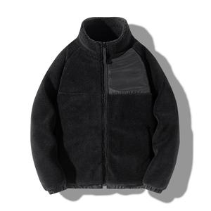<b>Men's</b> Winter Coat Fleece <b>Jacket</b> Solid Color Pockets Fleece Zip up <b>Jacket</b> Factory Customized <b>Sherpa</b> Fleece <b>Jacket</b> - Product Image 3