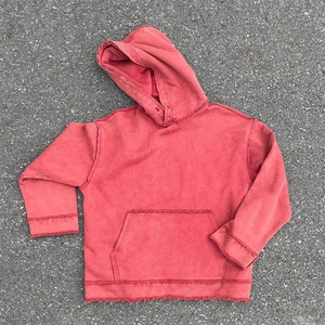 Sudadera con capucha de gran tamaño de mezclilla para hombres y mujeres suéter de lágrimas sudaderas con capucha de peso pesado ropa 460 GSM - Product Image 3