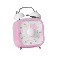 Minuteur de cuisine mécanique Huayang 690, compte à rebours visuel de 60 minutes avec double cloche pour la cuisine, les études, la salle de classe, le bureau