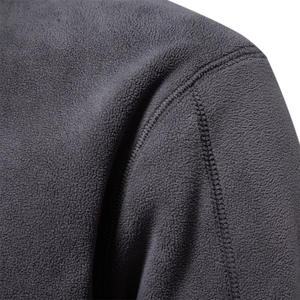 Wholesale Men's Fleece Jacket - Full Zipper, Fleece, Windproof, Embroidered Cotton Knit - Product Image 5