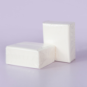 Serviettes en tissu blanc doux 1 pli et 2 plis en vrac pour usage commercial-350g par paquet - Product Image 5