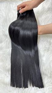 2023 meilleure qualité os droit droit vietnamien cheveux crus faisceaux vente chaude pas cher prix génie trame Double trame - Product Image 2