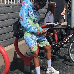 กางเกงว่ายน้ำแบบมีเชือกผูกสำหรับผู้ชายกางเกงขาสั้นตาข่ายสไตล์ไฮสตรีทสำหรับฤดูร้อนชายหาดลำลองพิมพ์ซับลิเมชันแบบกำหนดเอง - Product Image 3