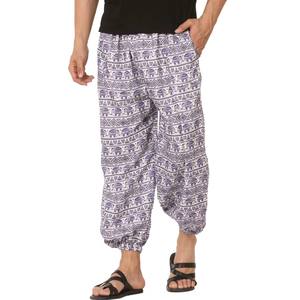 100% coton hommes pantalons de salon confortable vêtements de nuit décontractés couleur Pure Patchwork ballon Harem conception maison porter fil respirant - Product Image 1