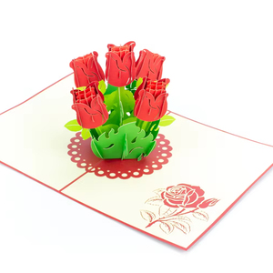 Artisanat vietnamien 3D Pop-up carte de voeux bas prix fleur et arbre forme papier artisanat pour les cadeaux - Product Image 1
