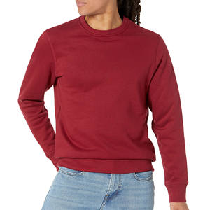 Venta al por mayor de los hombres de gran tamaño pulóver con capucha logotipo personalizado suelta de cuello redondo básico sudadera técnicas de lana sólida - Product Image 5