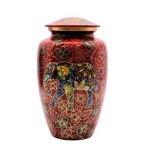 Aluminum Handcrafted Modern Design Funeral Cremation Urns For Human Ashes With Enamel Regular Size for Wholesale Suppliers - Product Image 1
