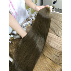 Extensions de cheveux vierges russes européennes de haute qualité de couleur foncée froide directe d'usine - Product Image 5