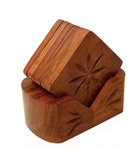 Posavasos de Madera Natural Sólida con Diseño Clásico, Opciones Personalizables, Calidad Ecológica para Espacios Tradicionales - Product Image 4