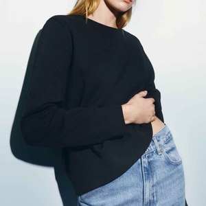 Sudaderas de lana de alta calidad para mujer, camisas de manga larga con cuello redondo, sudaderas informales de gran tamaño, tarifa barata al por mayor - Product Image 4