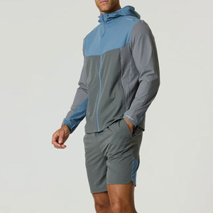 Ensemble de veste coupe-vent d'extérieur sublimée pour homme, ensemble de survêtement personnalisé en gros, ensemble de shorts 2 pièces, survêtement coupe-vent pour homme en nylon vierge - Product Image 4