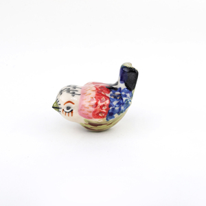 Bouton de tiroir oiseau en céramique peint à la main Poignée décorative colorée pour armoires et tiroirs (5.5 cm) - Product Image 1