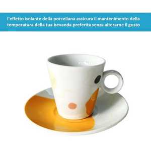 Fantasia Set di 12 tazze da caffè in porcellana da 80ml e piattini microonde e lavastoviglie per tè e caffè - Product Image 3