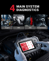 Escáner OBD2 GOOLOO DS600 para Cuidado del Automóvil, Herramienta de Diagnóstico de 9 Funciones y 4 Sistemas para Autos, Camiones y Motocicletas de 12V