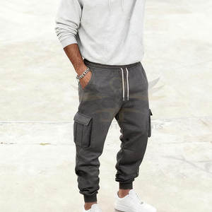 Pantalon de survêtement pour hommes avec cordon de serrage et logo personnalisé en gros pantalon de survêtement pour hommes avec impression de logo personnalisé - Product Image 2