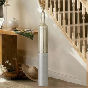 <b>Cylinder</b> Shape Metal Flower <b>Vase</b> in Sleek Modern Design Perfect for Elegant Home Decor Table Centerpiece and Floral Arrangement - Product Image 3