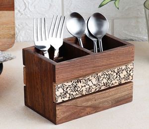 Porte-cuillère en bois moderne porte-couverts pour organisateur de table à manger cuisine restaurant à bas prix d'Inde - Product Image 4