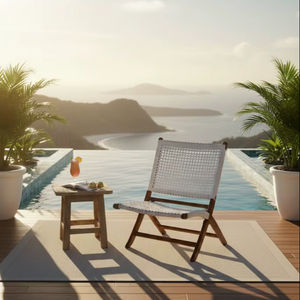 SOLOBEAT Handwoven Eco-Friendly Rattan Lounge <b>Chair</b> Modern <b>Natural</b> for Living Room & Home Office - Product Image 1