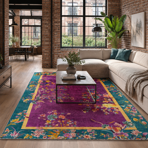 <b>Rug</b> Weavers RW7115 Tuduc Mauve Traditional Washable <b>Rug</b> Dropshipping Wholesale Washable Chenille 10 Sizes - Product Image 1