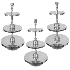 Modern <b>Cake</b> Exhibition Metallic <b>Cake</b> Platter OEM Customized Decorative Three Layered <b>Cake</b> Stand at Reasonable Price - Product Image 5