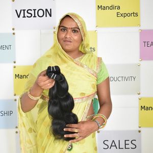 100% pas cher vierge Temple donneur unique cheveux indien cuticule aligné faisceaux naturels Bodywave Style Extensions de cheveux humains - Product Image 2