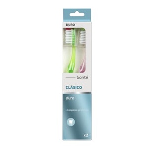 Confezione da 2 spazzolini da denti rigidi Bont Classic - Product Image 1