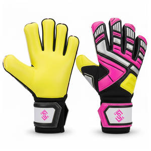 Custom Logo New Arrival Breathable <b>Latex</b> Non-Slip Hook Loop Closure Finger Protection High Quality Comfortable Adult Goalkeeper - Product Image 1