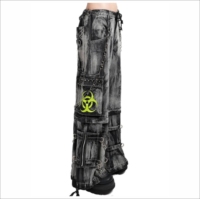 Pantalon cargo rétro pour homme, taille mi-haute, brodé, style gothique streetwear, en denim respirant, éco-responsable, pour tenue décontractée et mode hip-hop