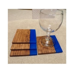 Dessous de verre uniques en bois époxy de qualité supérieure pour boisson thé café trous sous-verres en résine en bois gratuits prix les moins chers - Product Image 6