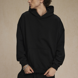 Sudadera con capucha de gran tamaño para hombre, ropa de calle informal, sudadera de lana con bolsillo canguro, proveedor mayorista personalizado OEM - Product Image 2